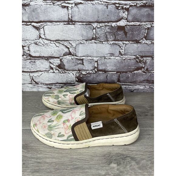 Ariat Ryden Cactus Flamingo Print Slip On Casual Shoes Women’s Sz 8.5B US/39EU - Picture 13 of 16